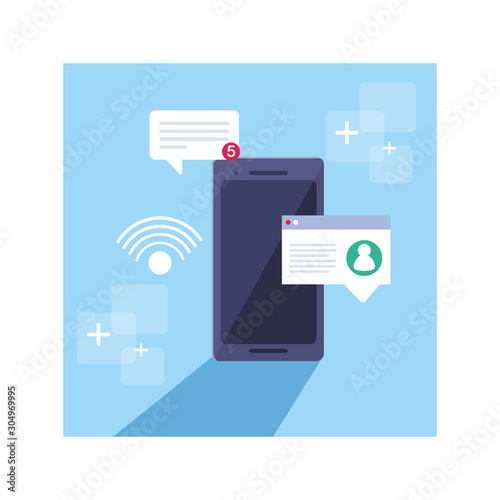 smartphone screen with mobile applications