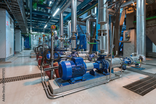 Pumps in a cogeneration station photo