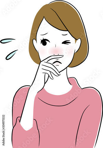 花粉症　風邪　女性