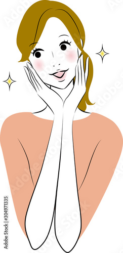 喜ぶ女性