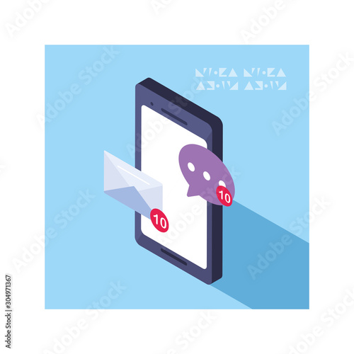 smartphone screen with mobile applications