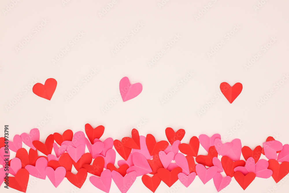 Happy Valentine's day - Beautiful Valentine decoration made of hearts