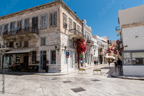 Main square at Ermoupoli, capital of Syros island in Cyclades, Greece © Stamatios
