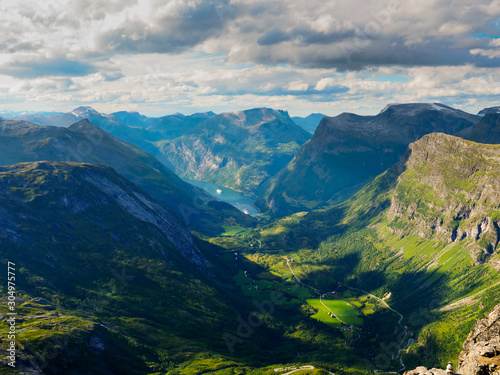 Geirangerfjord from Dalsnibba viewpoint, Norway © Voyagerix