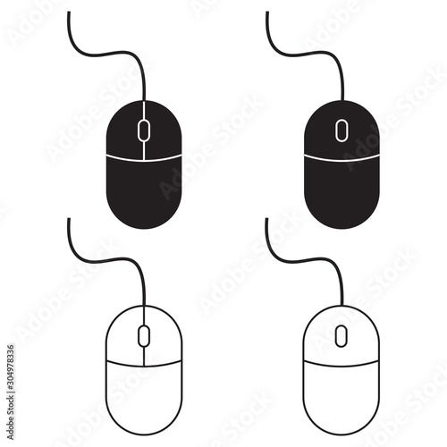 Vector computer mouse icon. Eps 10 illustration.