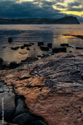 Obraz na płótnie Sunrise at Kimmeridge, Dorset, England w salonie