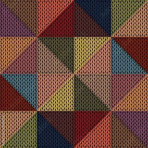 knitted patchwork background 