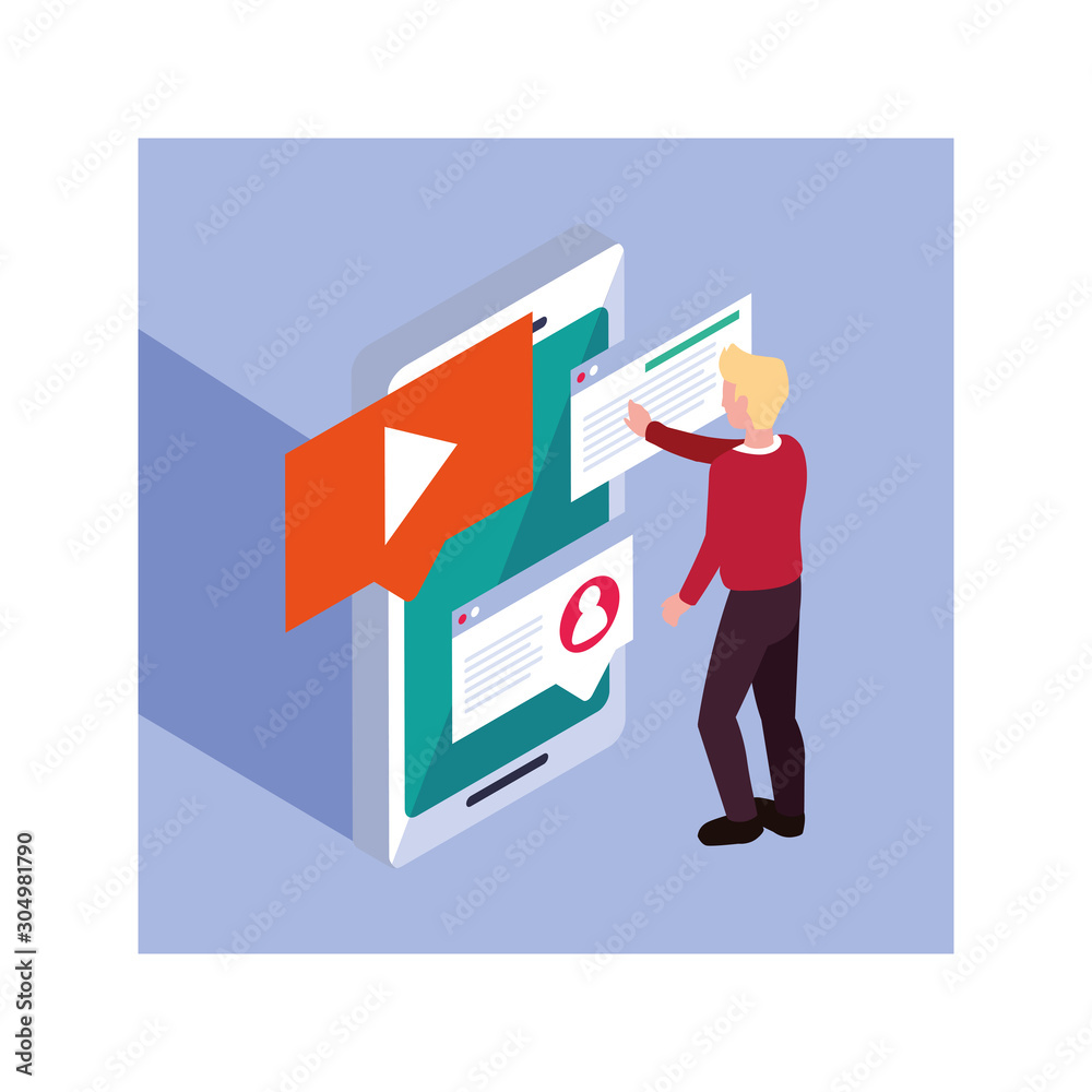 man with smartphone screen and mobile applications man with smartphone screen and mobile applications