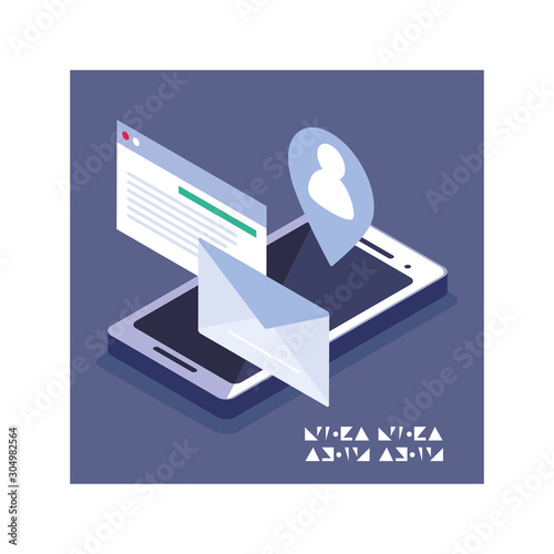smartphone screen with mobile applications