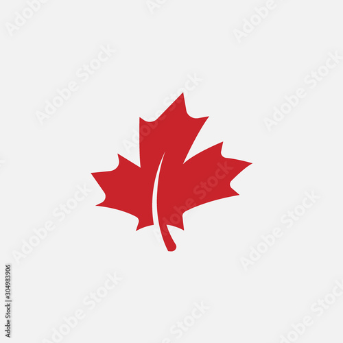 Fotografiet Maple leaf logo template vector icon illustration, Maple leaf vector illustratio
