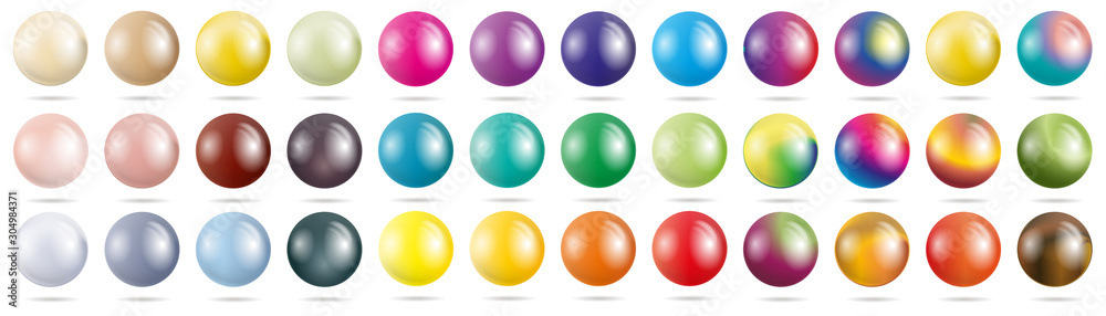 set colored spheres set colored spheres