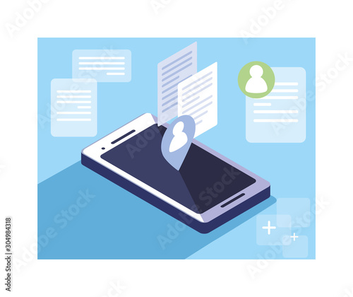 smartphone screen with mobile applications