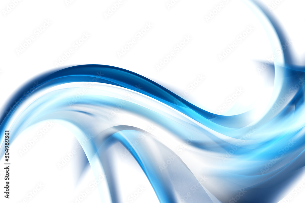 Obraz premium Blue and white modern blurred waves. Abstract background composition.