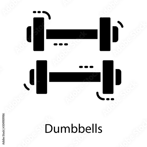 Dumbbell Solid Vector 