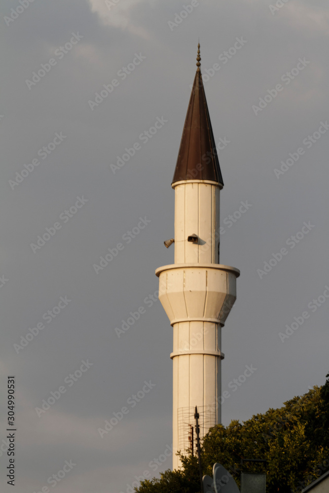 Minaret in Ulcinj town, Montenegro