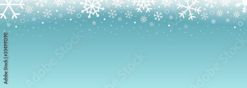 Christmas card with snowflake border vector. Xmas snow flake pattern. Festive christmas card. Isolated illustration white background.