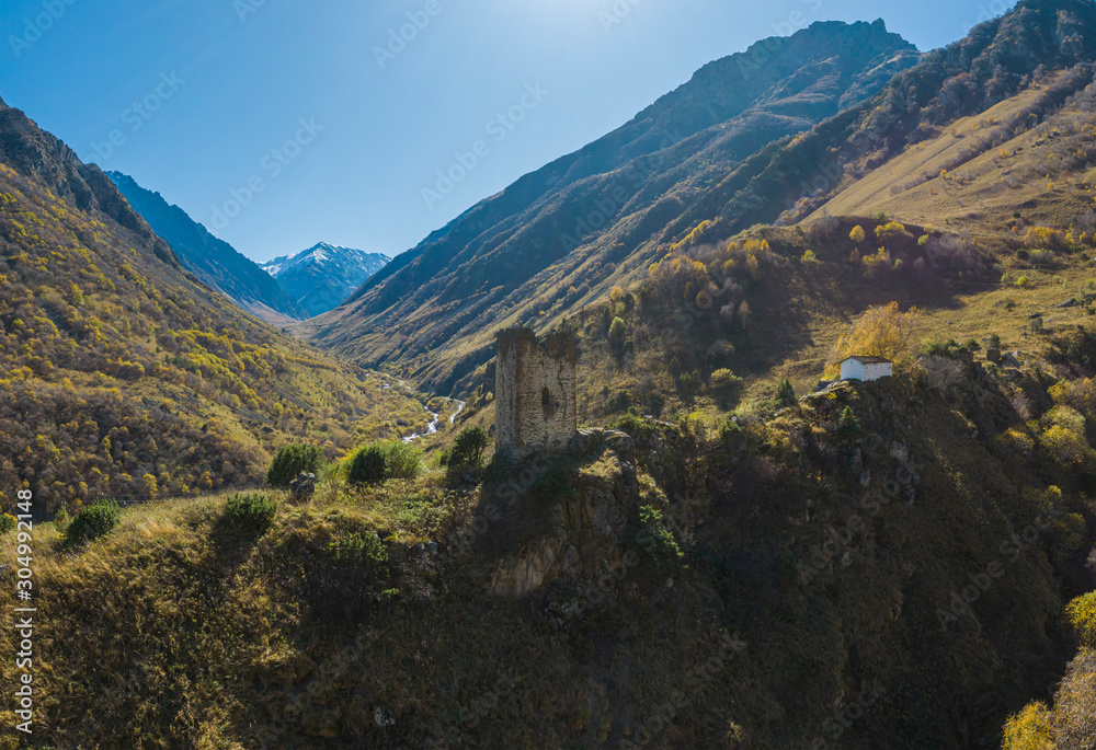 Naklejka premium snowy mountains of the Caucasus.