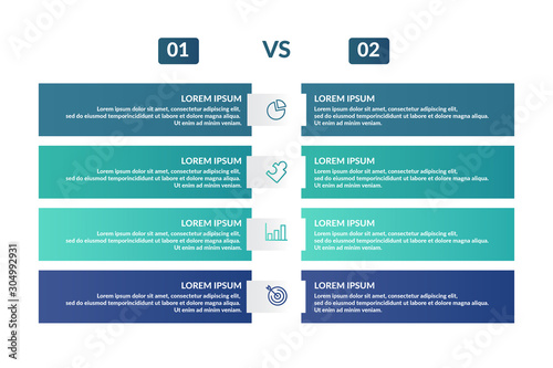 comparison infographic template design for business presentation 