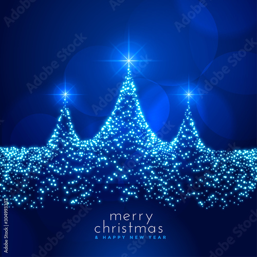 beautiful christmas festival card with sparkle background