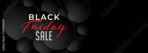black friday dark sale banner design template