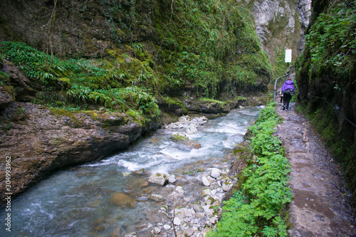 The river Ühaitza in the gorges of Kakueta near Sainte-Engrâce, France photo