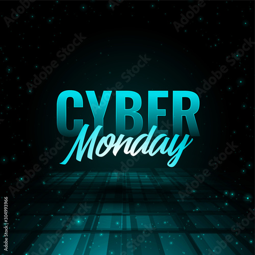 stylish cyber monday 3d effect background design