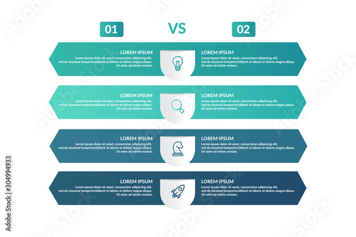 comparison infographic template design for business presentation 