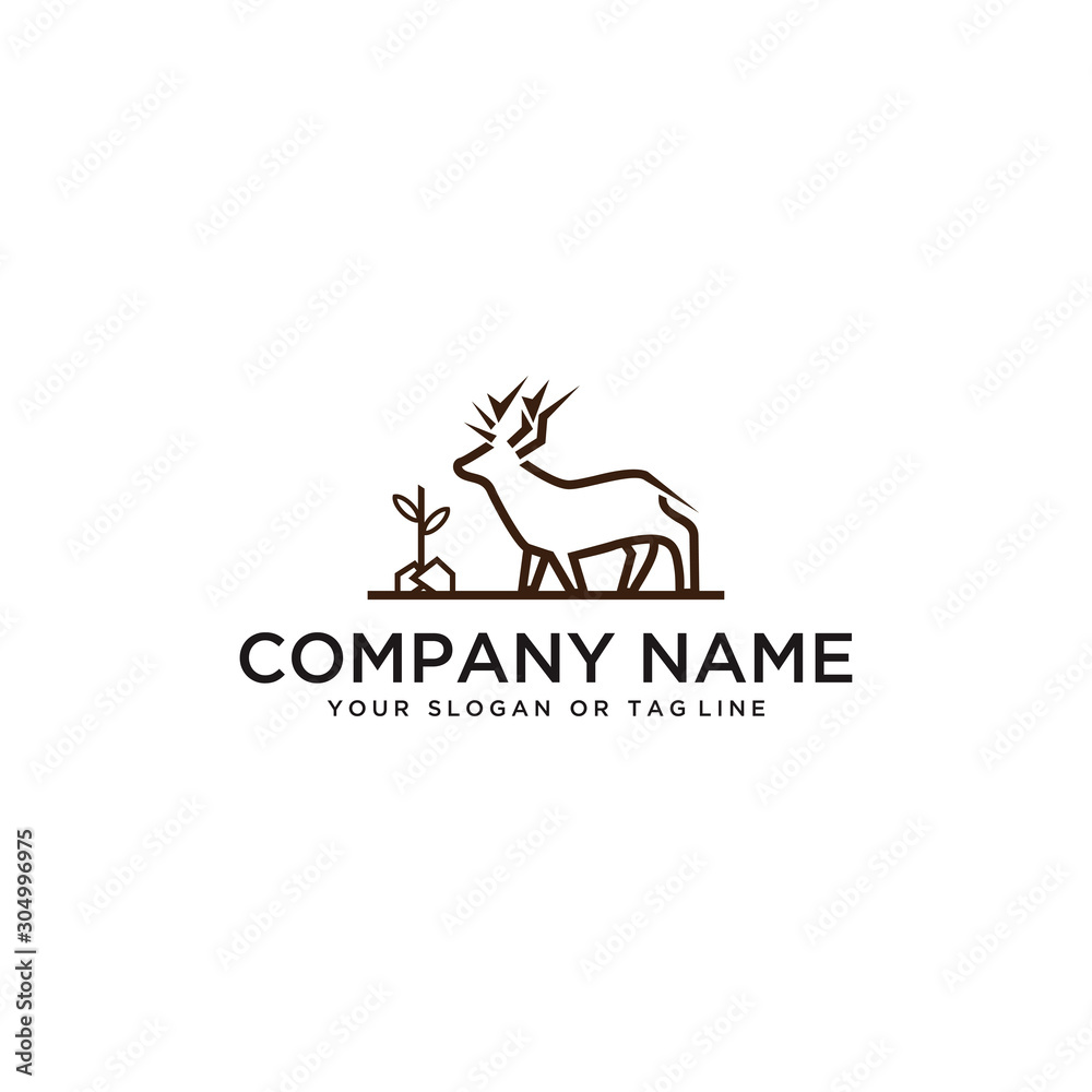 Deer logo design vector Deer logo design vector