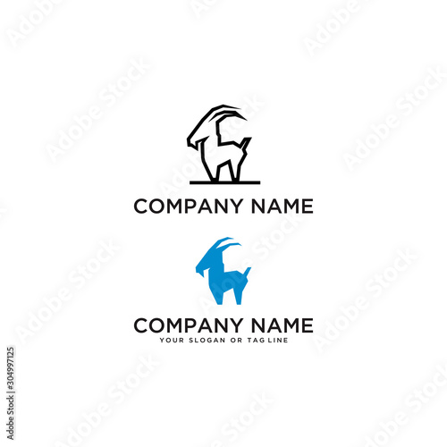 Goat logo design vector
