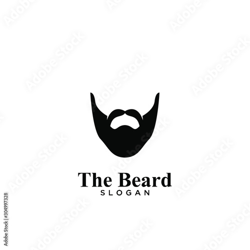 Beard logo icon design vector illustration