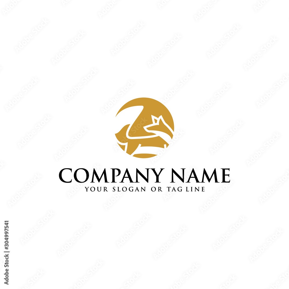 Fox logo design vector template Fox logo design vector template