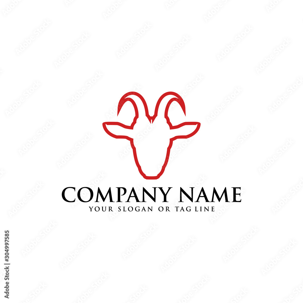 Goat logo design vector Goat logo design vector