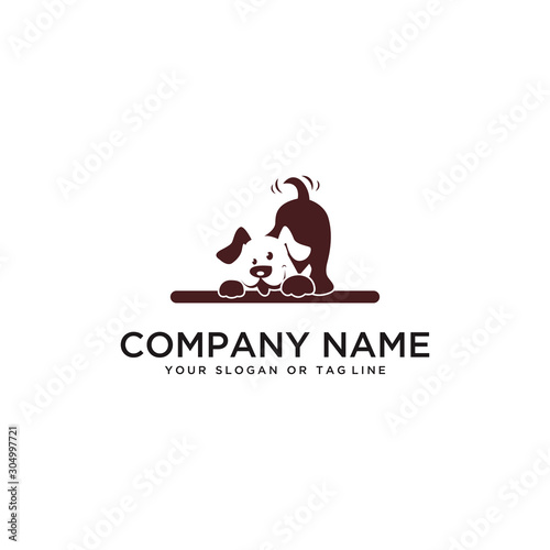 dog logo design vector template