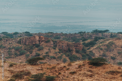 View of the hills at Kalo Dungar in Kutch, Gujarat, India