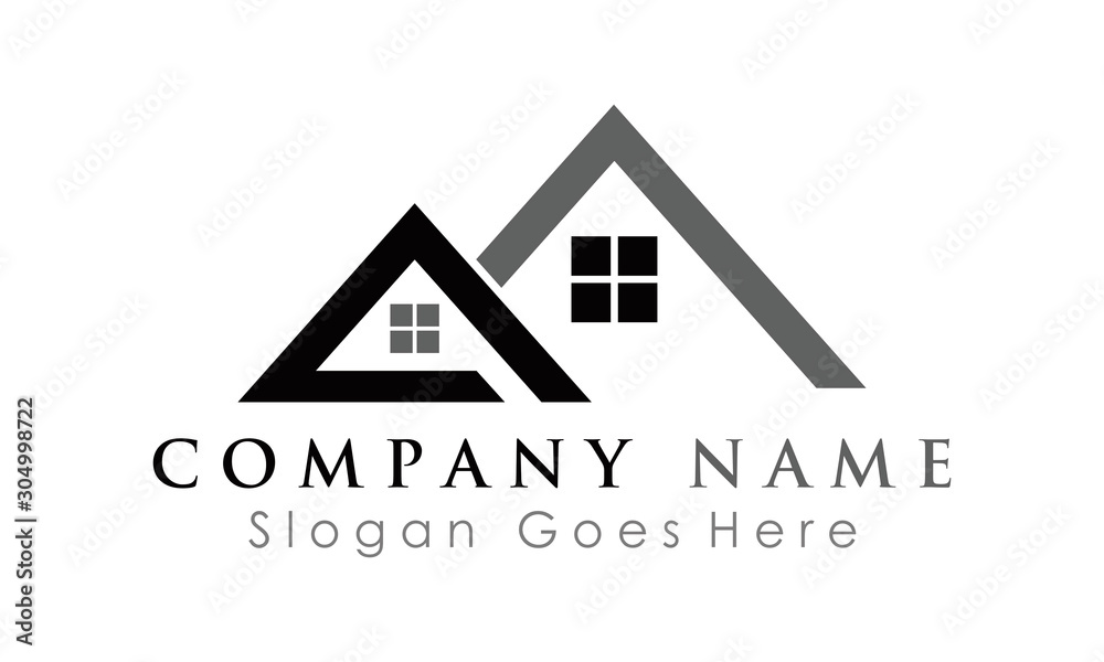 roof home logo vector 