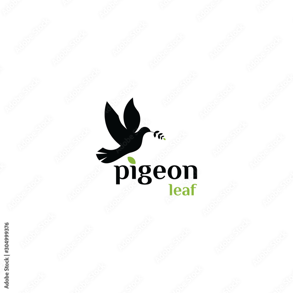 pigeon leaf tree logo vector icon download on white background pigeon leaf tree logo vector icon download on white background