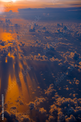 sunrise over the ocean aerial view © dbrus