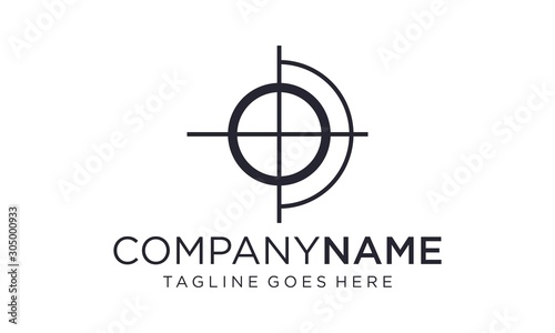 Creative shooting target for the logo design concept