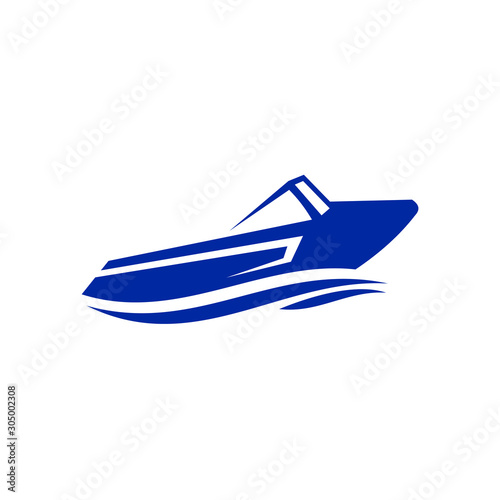 boat on white background
