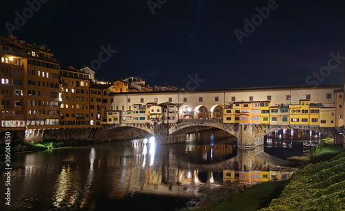 Ponte Vecchio bridge at night © msvantny