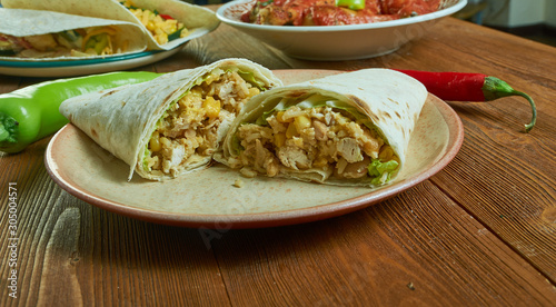 Southwest Chicken and Rice Burritos