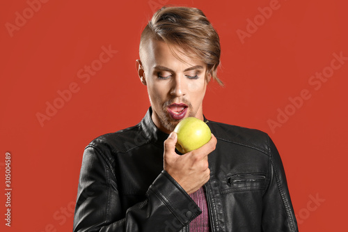 Portrait of young transgend...