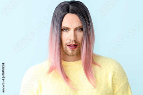 Portrait of young transgend...