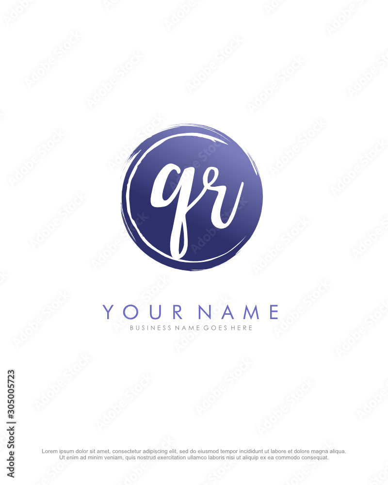 Q R QR initial splash logo template vector. A logo design for company and  identity business. Stock Vector | Adobe Stock