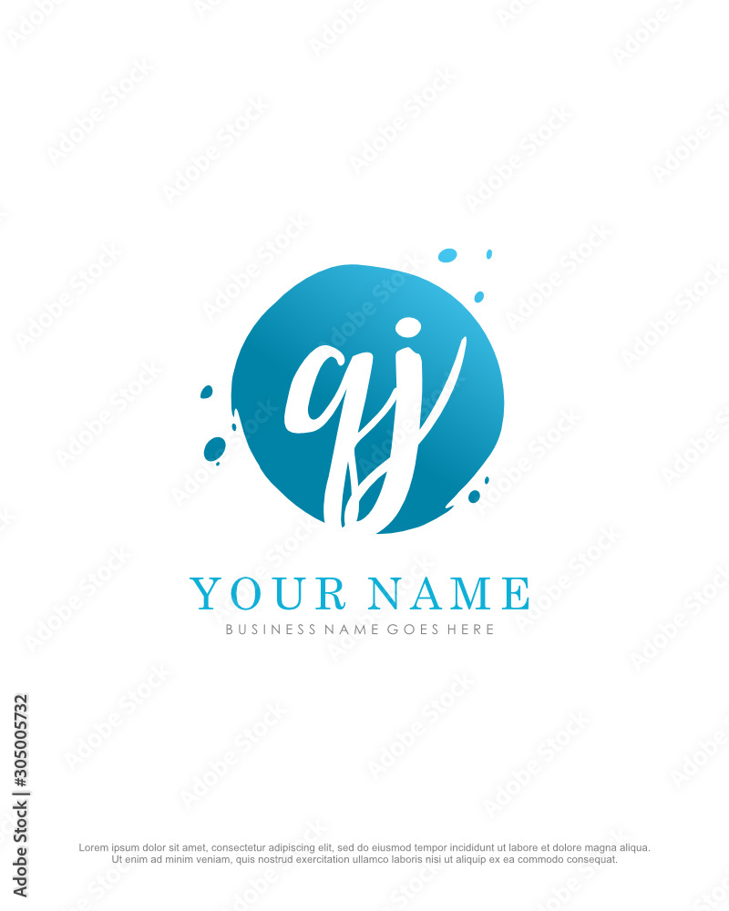 Q J QJ initial splash logo template vector. A logo design for company and identity business. Q J QJ initial splash logo template vector. A logo design for company and identity business.