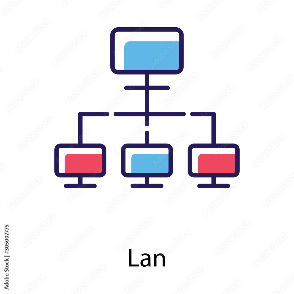 LAN Network Vector LAN Network Vector