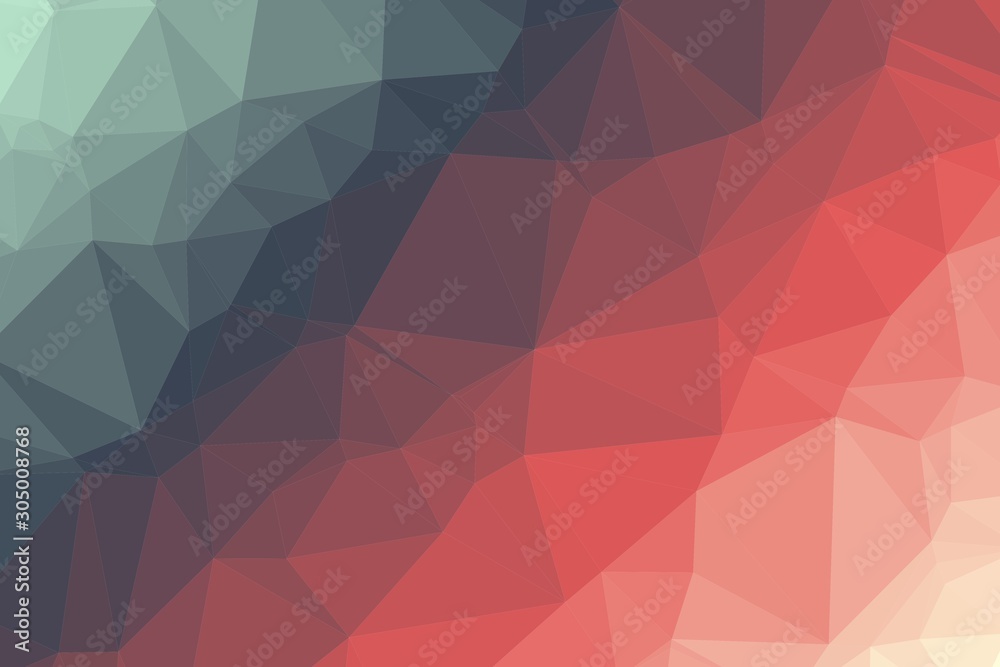 Obraz premium Sunset Color Abstract trianglify Generative Art background illustration