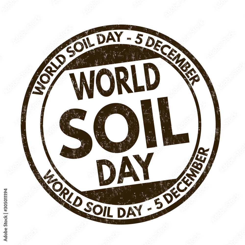 World soil day sign or stamp