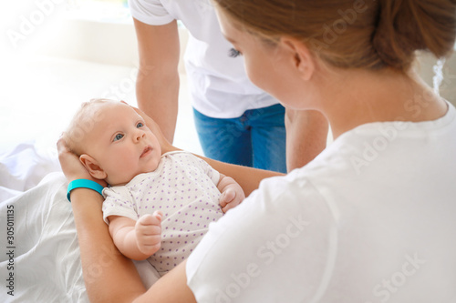 Young family with newborn b...