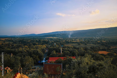 sunset in the mountains